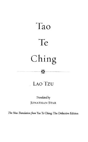 [Triết học Phương Đông 01] • Tao Te Ching · The New Translation from Tao Te Ching · The Definitive Edition (Tarcher Cornerstone Editions)